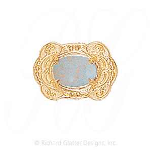 GS375 OP - 14 Karat Gold Opal Slide 